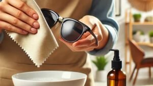 pulire gli occhiali da sole